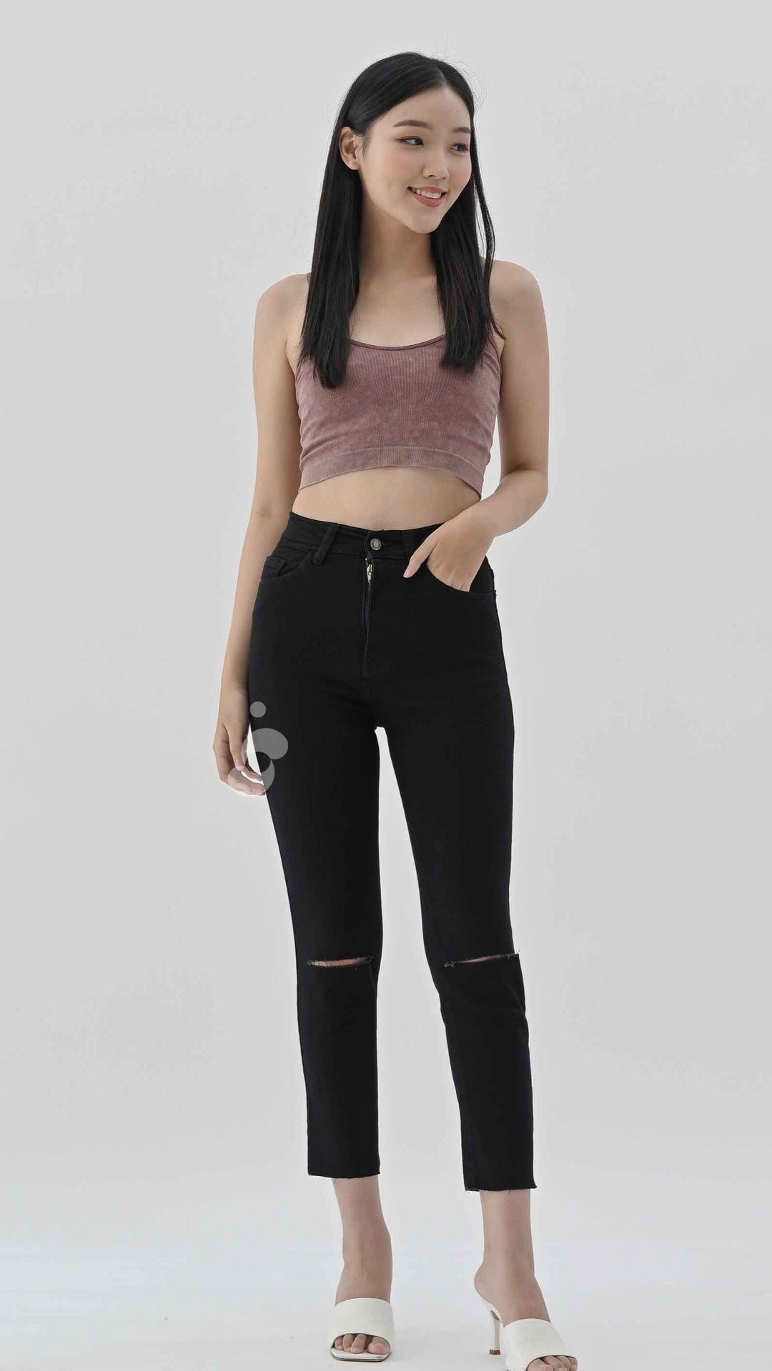 Helia Skinny Ripped Highwaist